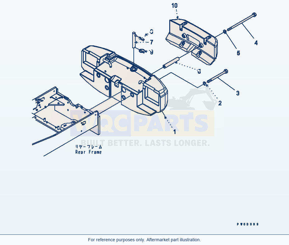 Komatsu WA470-5 Counter Weight (With Addtional Weight) parts diagram
