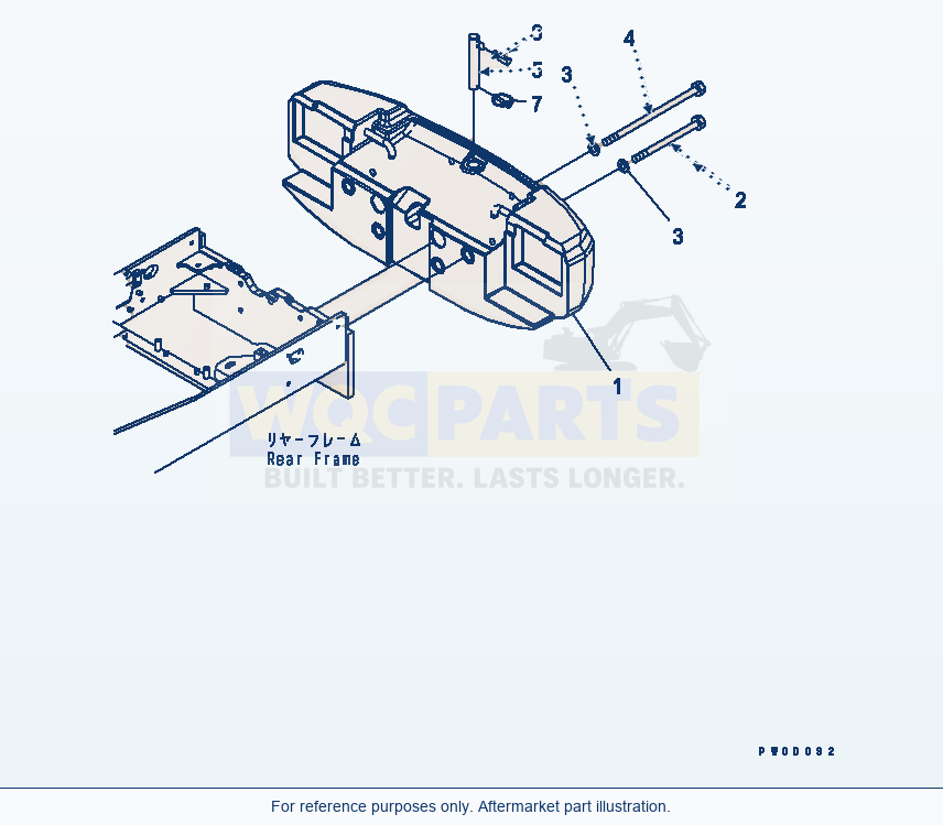 Komatsu WA470-5 Counter Weight parts diagram