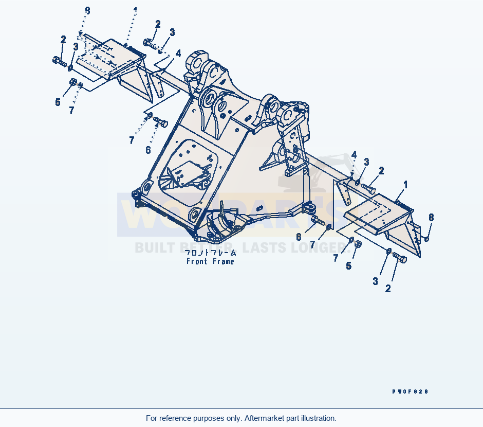 Komatsu WA470-5 Front Fender (For Tunnel Spec.) parts diagram