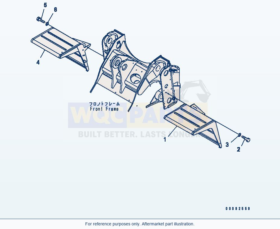 Komatsu WA470-5 Front Fender Serial 70001-UP (OVERSEAS VERSION) parts diagram