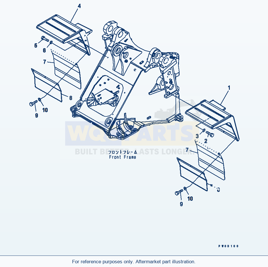Komatsu WA470-5 Front Fender Serial 70001-UP parts diagram