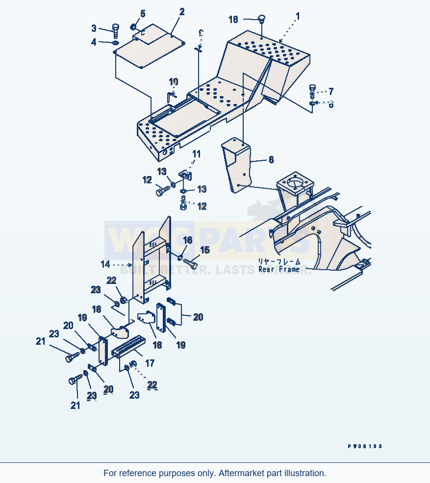 Komatsu WA470-5 Ladder (Floor R.H.) (For Tunnel Spec.) parts diagram
