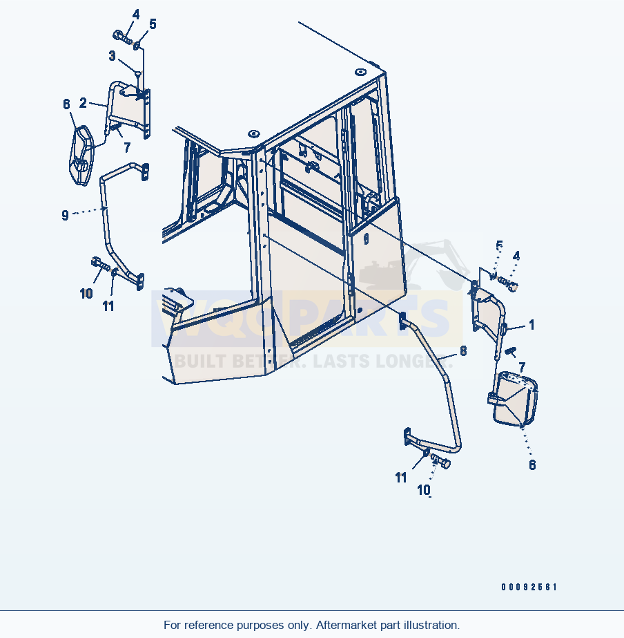 Komatsu WA470-5 Mirror (Without Cap Bolt) parts diagram