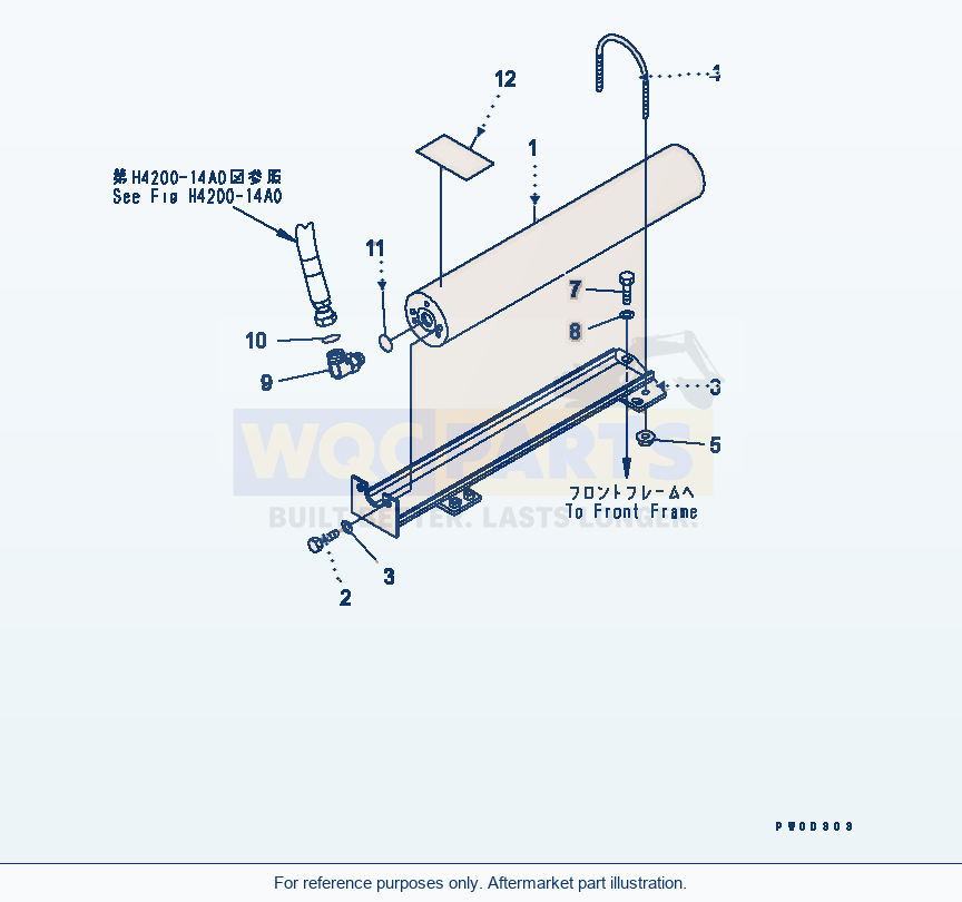 Komatsu WA470-5 Hydraulic Piping (Accumulator) parts diagram