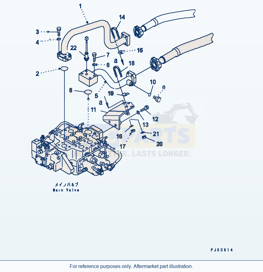 Komatsu WA470-5 Hydraulic Piping (Except Japan) parts diagram