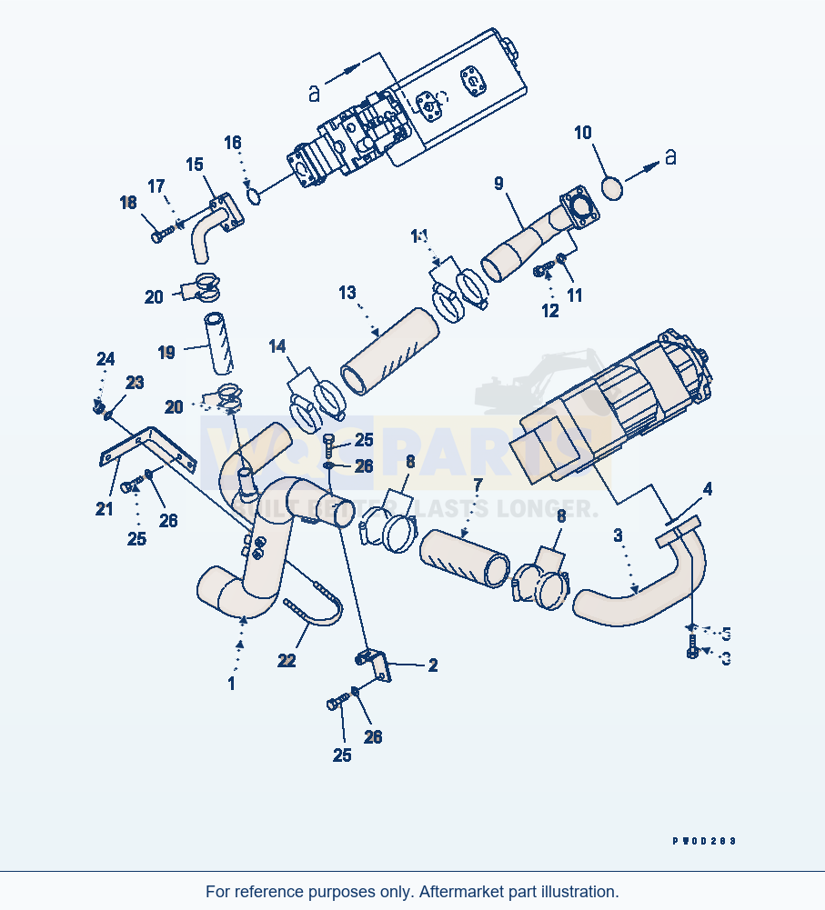 Komatsu WA470-5 Hydraulic Pump (Suction) Serial 70001-UP parts diagram