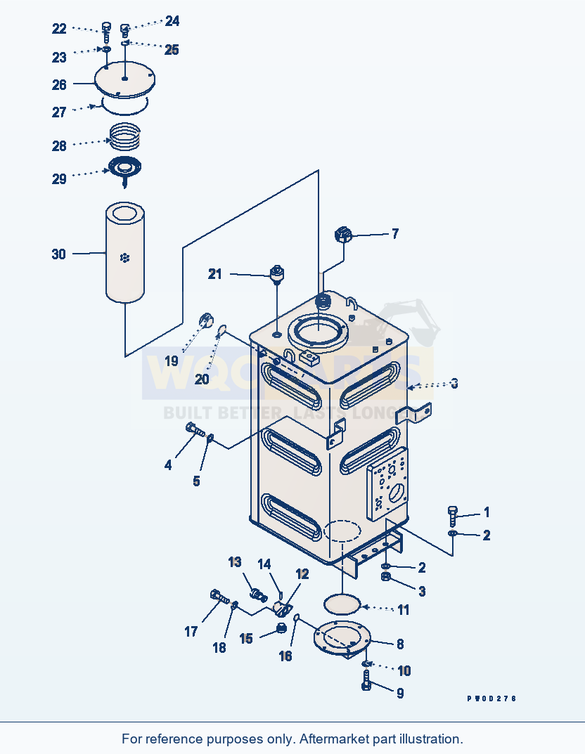Komatsu WA470-5 Hydraulic Tank (Tunnel Spec.) parts diagram