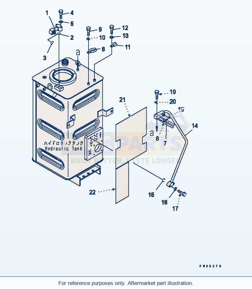 Komatsu WA470-5 Hydraulic Tank (Upper Piping) Serial 70001-UP parts diagram