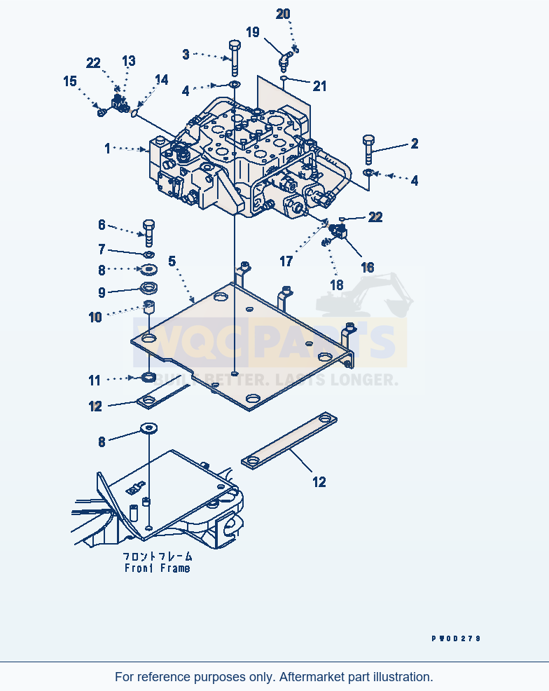 Komatsu WA470-5 Main Valve Serial 70001-UP (OVERSEAS VERSION) parts diagram