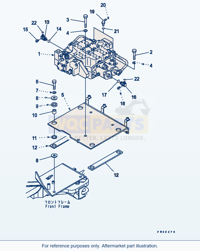 Komatsu WA470-5 Main Valve Serial 70001-UP parts diagram