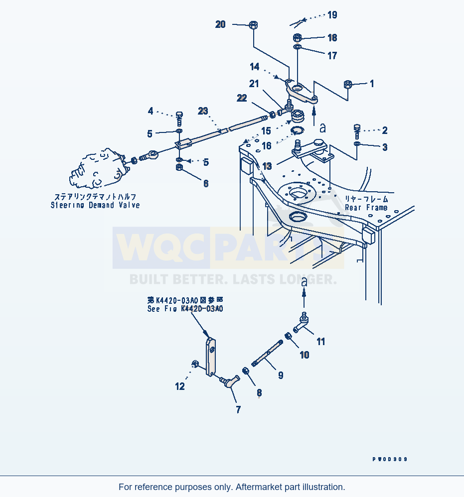 Komatsu WA470-5 Steering Line (Steering Linkage) parts diagram