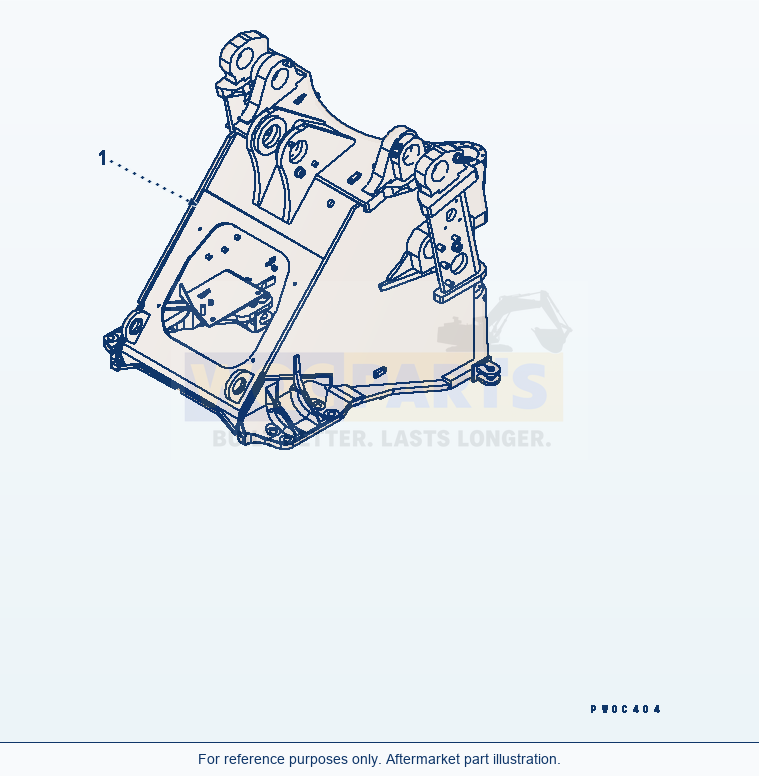 Komatsu WA470-5 Front Frame (For Epc Control Lever) parts diagram