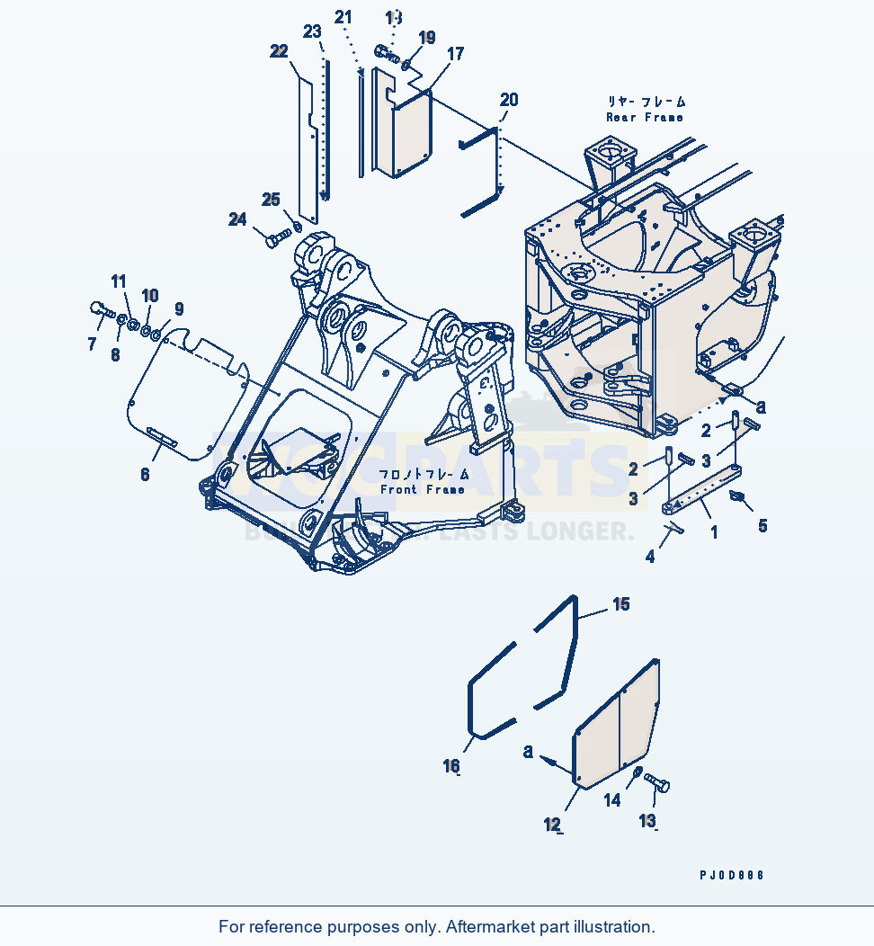 Komatsu WA470-5 Lock And Cover (Except Japan) parts diagram