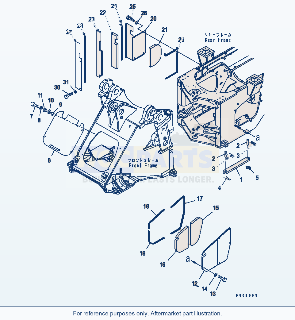 Komatsu WA470-5 Lock And Cover (For Auto Grease) parts diagram