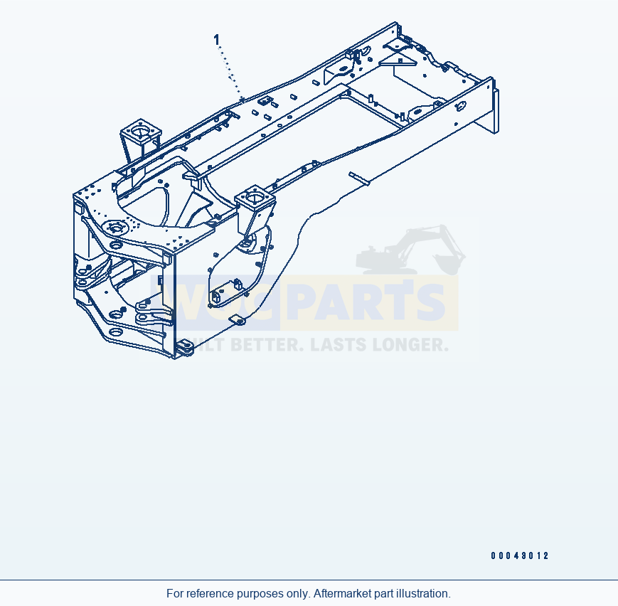 Komatsu WA470-5 Rear Frame (For Brake Cooling) parts diagram