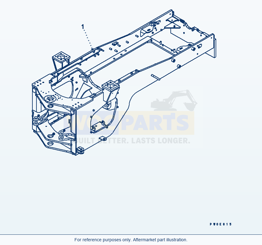 Komatsu WA470-5 Rear Frame (For Log Fork) Serial 70001-UP parts diagram
