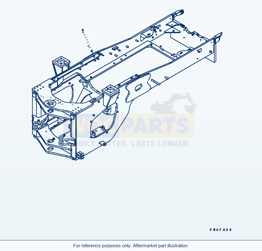 Komatsu WA470-5 Rear Frame (Tunnel Spec.) parts diagram