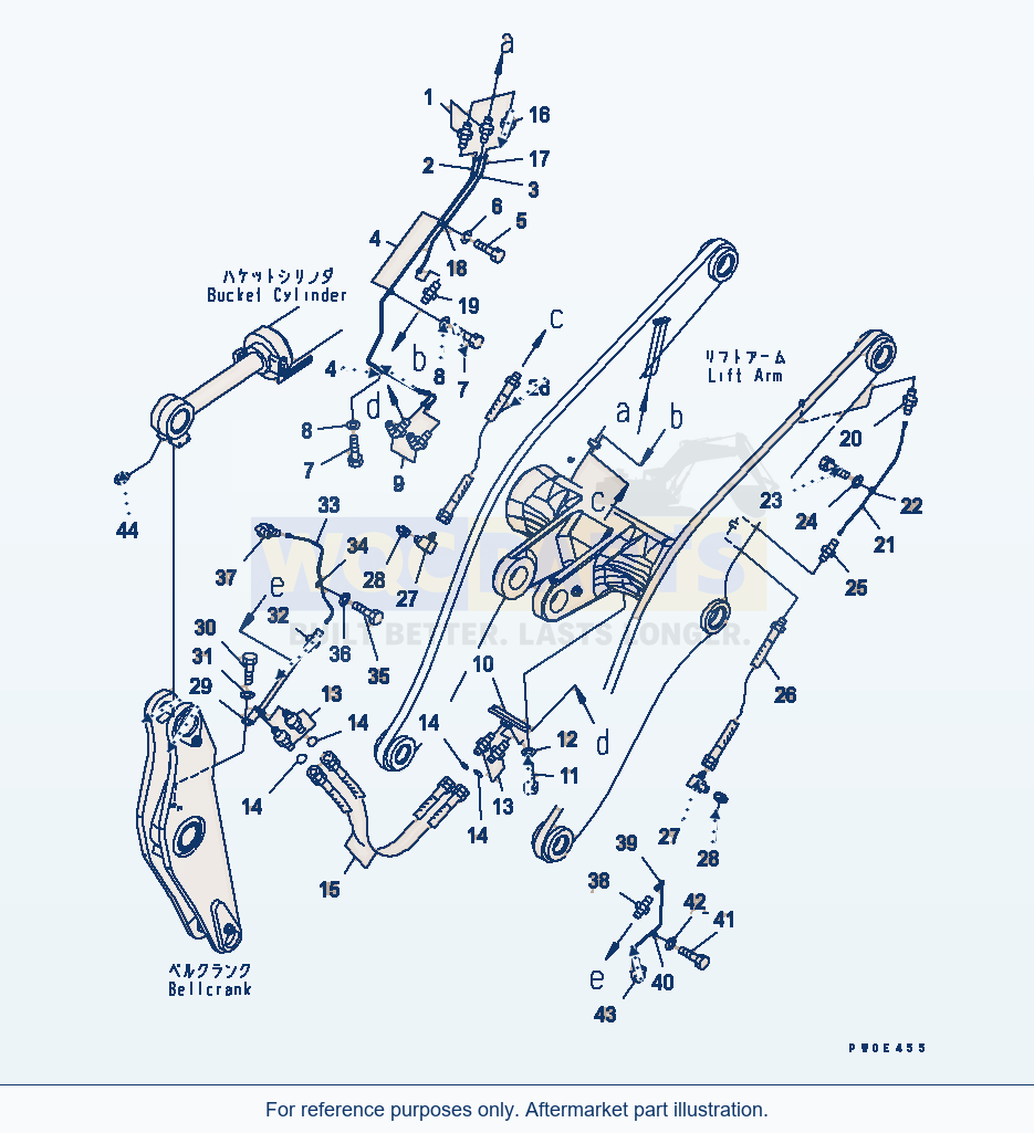 Komatsu WA470-5 Remote Grease (Load) (For Remote Grease) parts diagram