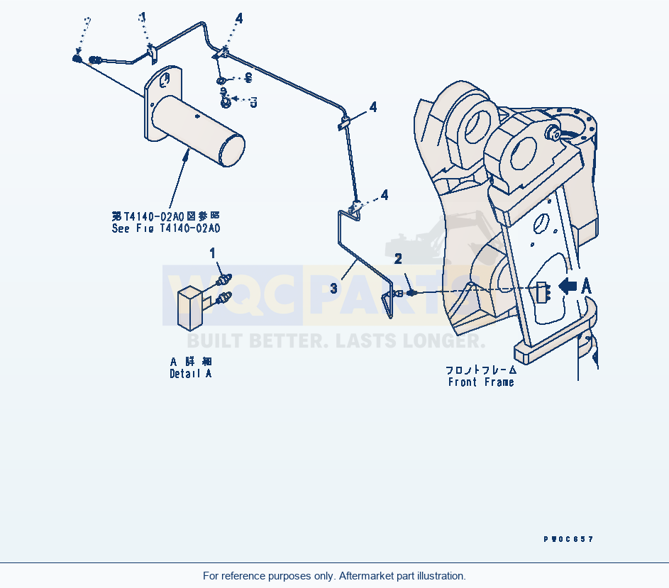 Komatsu WA470-5 Remote Grease (Work Equipment) Serial 70001-UP parts diagram