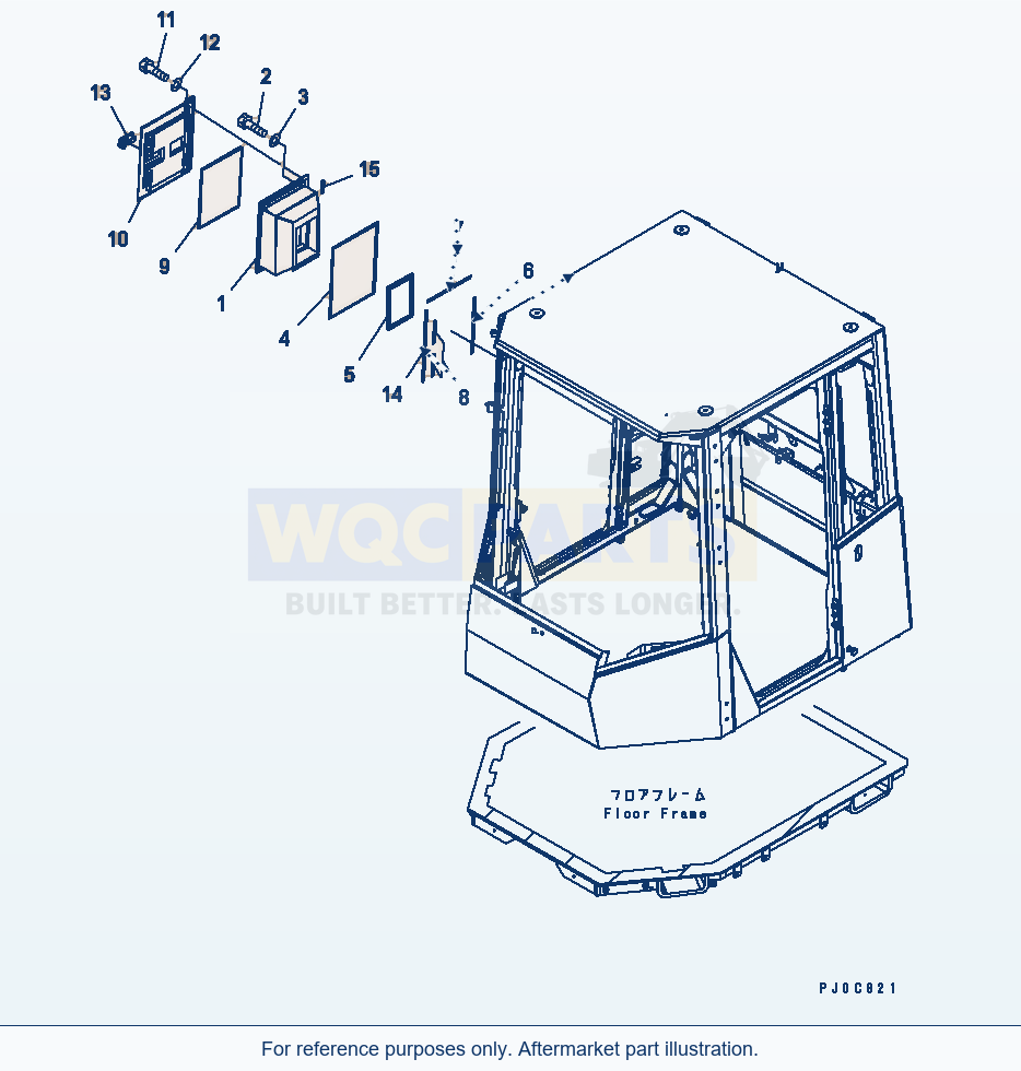 Komatsu WA470-5 Air Conditioner And Duct Less parts diagram