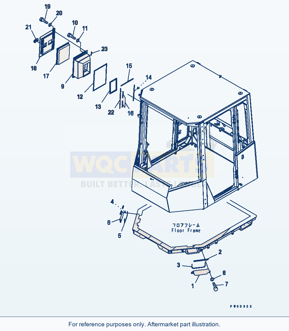 Komatsu WA470-5 Air Conditioner And Duct Serial 70001-UP parts diagram