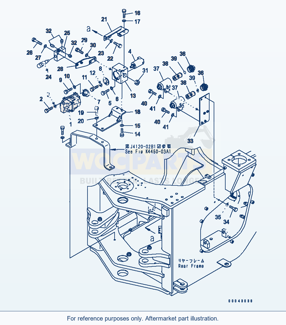 Komatsu WA470-5 Brake Control (Brake Cooling) parts diagram