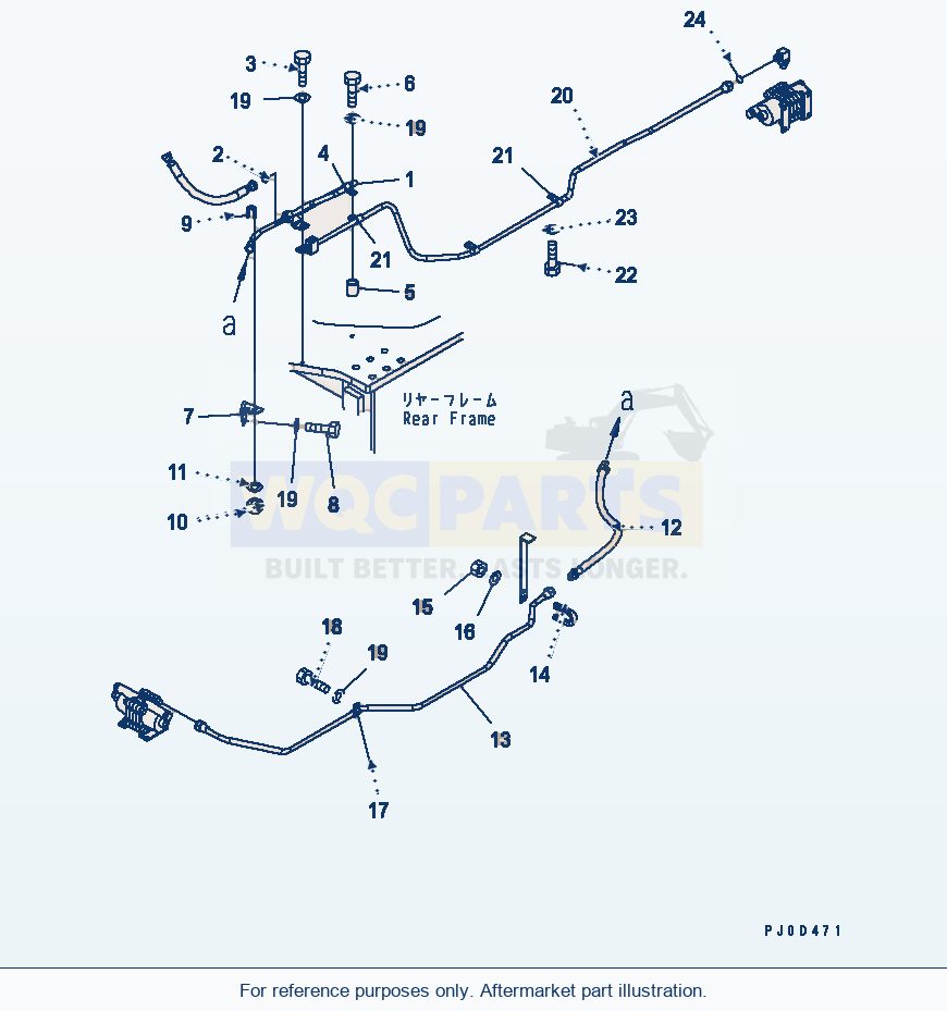 Komatsu WA470-5 Brake Control (Brake Piping)(#70001-80067) parts diagram