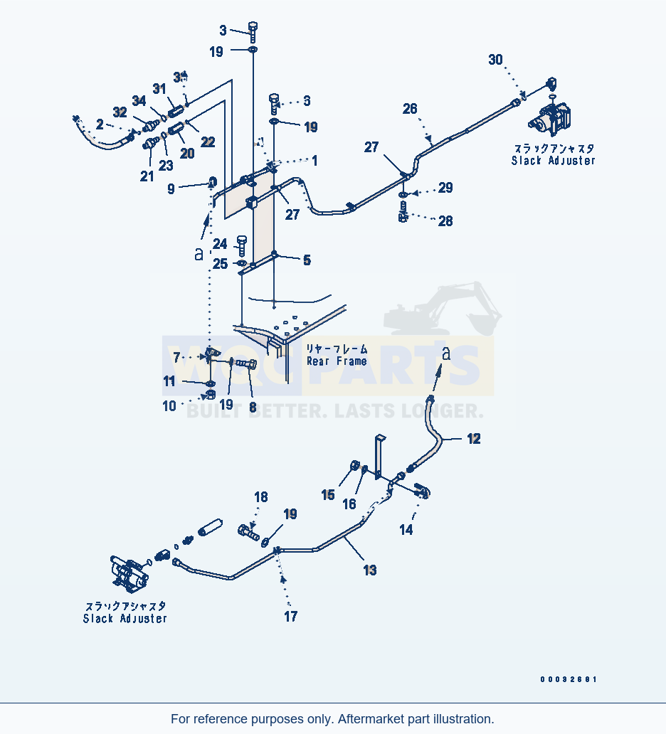 Komatsu WA470-5 Brake Control (Brake Piping)(#80068-) parts diagram
