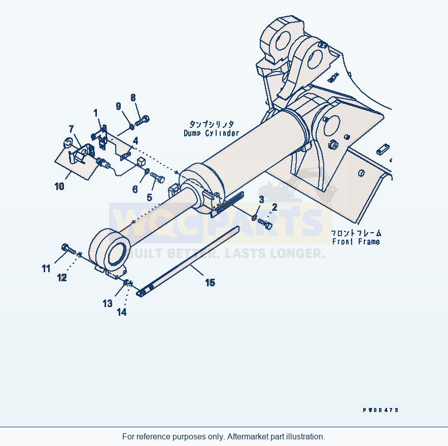 Komatsu WA470-5 Bucket Positioner Serial 70001-UP parts diagram