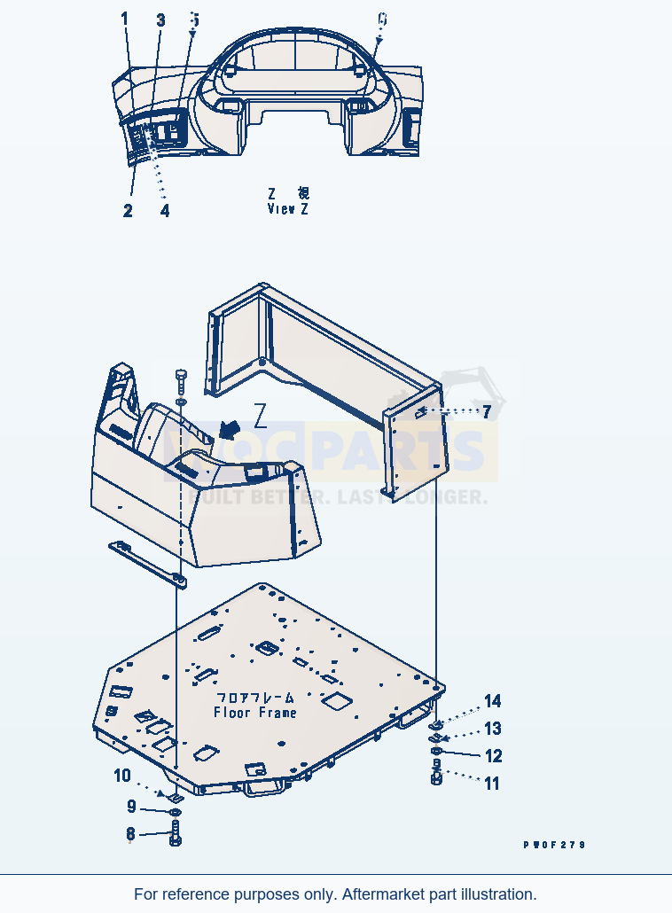 Komatsu WA470-5 Compartment (Decal And Mounting Parts) parts diagram