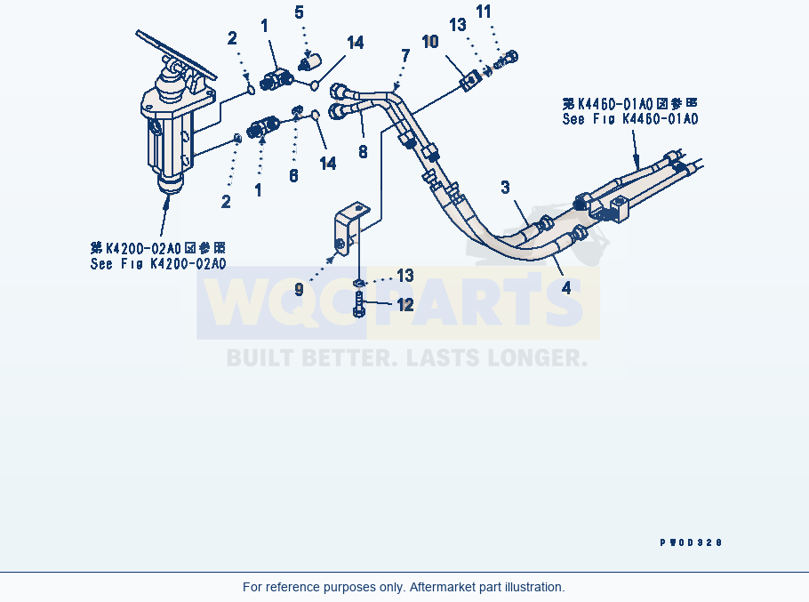 Komatsu WA470-5 Floor Frame (Brake Accessory) parts diagram