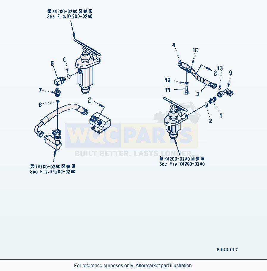 Komatsu WA470-5 Floor Frame (Brake Oil Line) Serial 70001-UP parts diagram