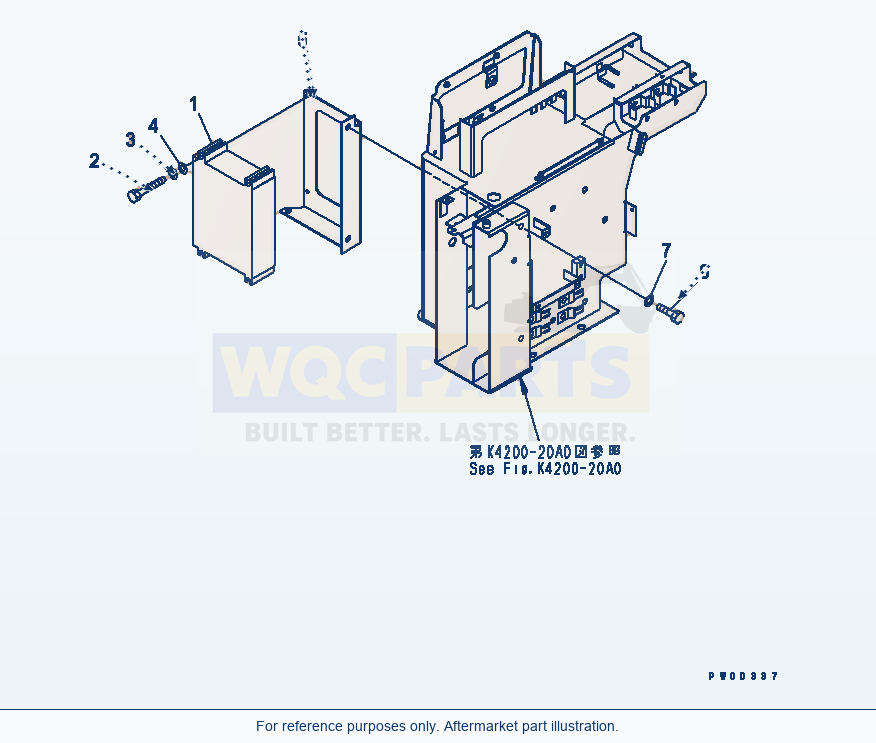Komatsu WA470-5 Floor Frame (Controller) Serial 70001-UP parts diagram