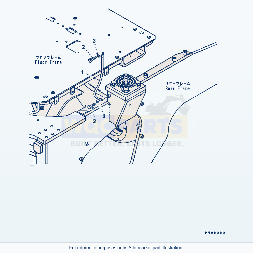 Komatsu WA470-5 Floor Frame (Earth Cable) Serial 70001-UP parts diagram