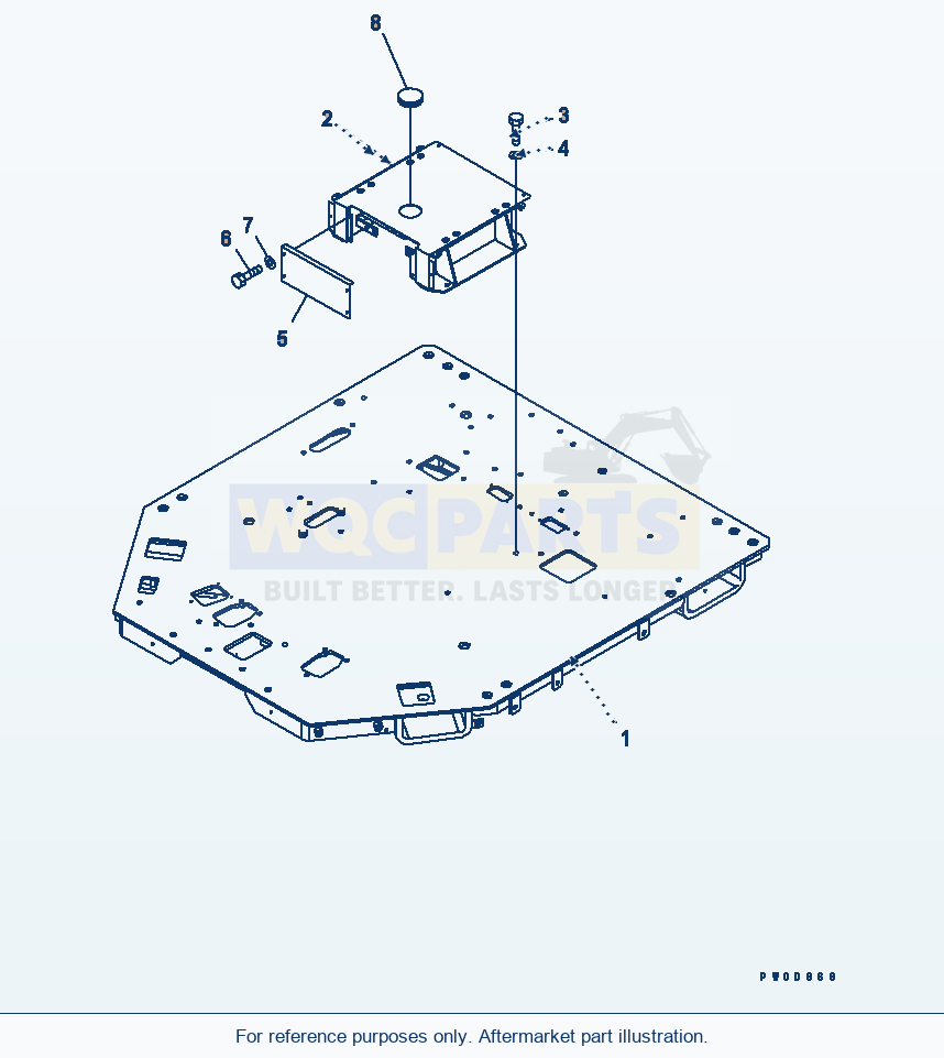 Komatsu WA470-5 Floor Frame (Komtrax) Serial 70001-UP parts diagram