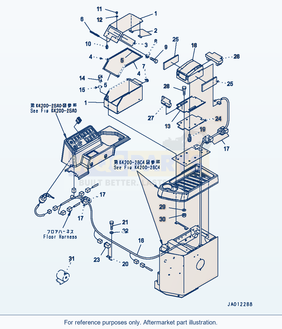 Komatsu WA470-5 Floor Frame (Load Meter Printer)(#81470-) parts diagram