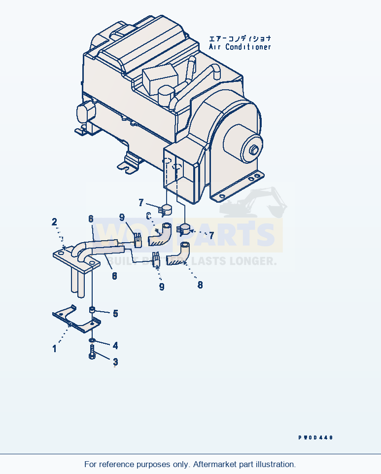 Komatsu WA470-5 Floor Frame (Piping) Serial 70001-UP parts diagram