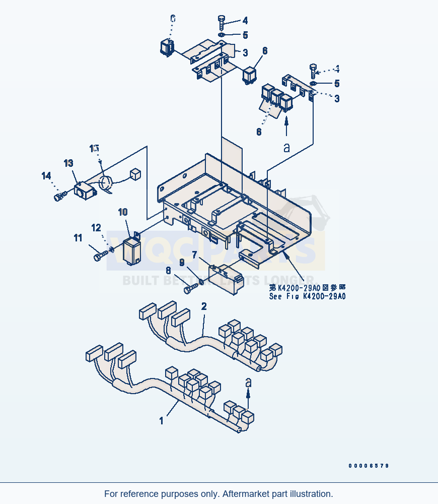 Komatsu WA470-5 Floor Frame (Relay)(#70114-) Serial 70001-UP parts diagram
