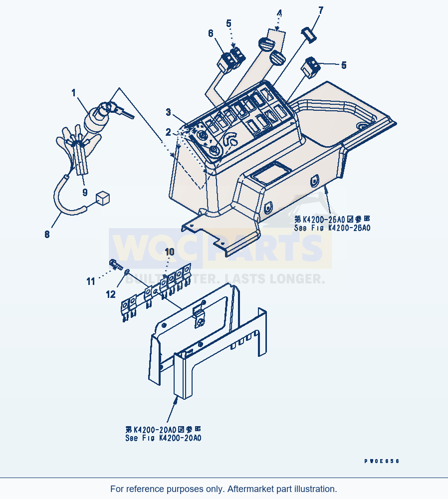 Komatsu WA470-5 Floor Frame (Switch Box) (For 3-Spool Valve) parts diagram
