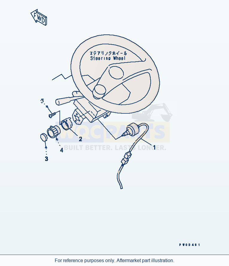 Komatsu WA470-5 Floor Frame (Wiper Switch) Serial 70001-UP parts diagram