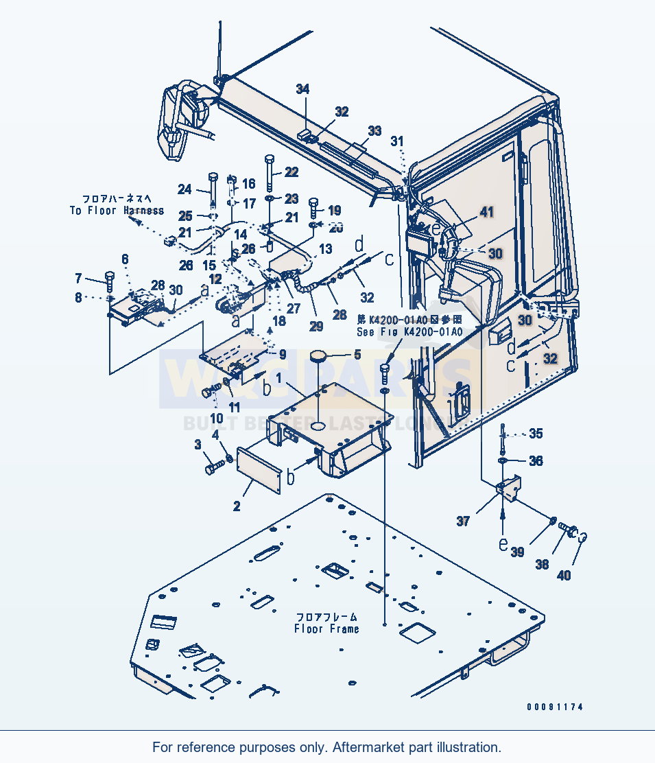 Komatsu WA470-5 Komtrax parts diagram