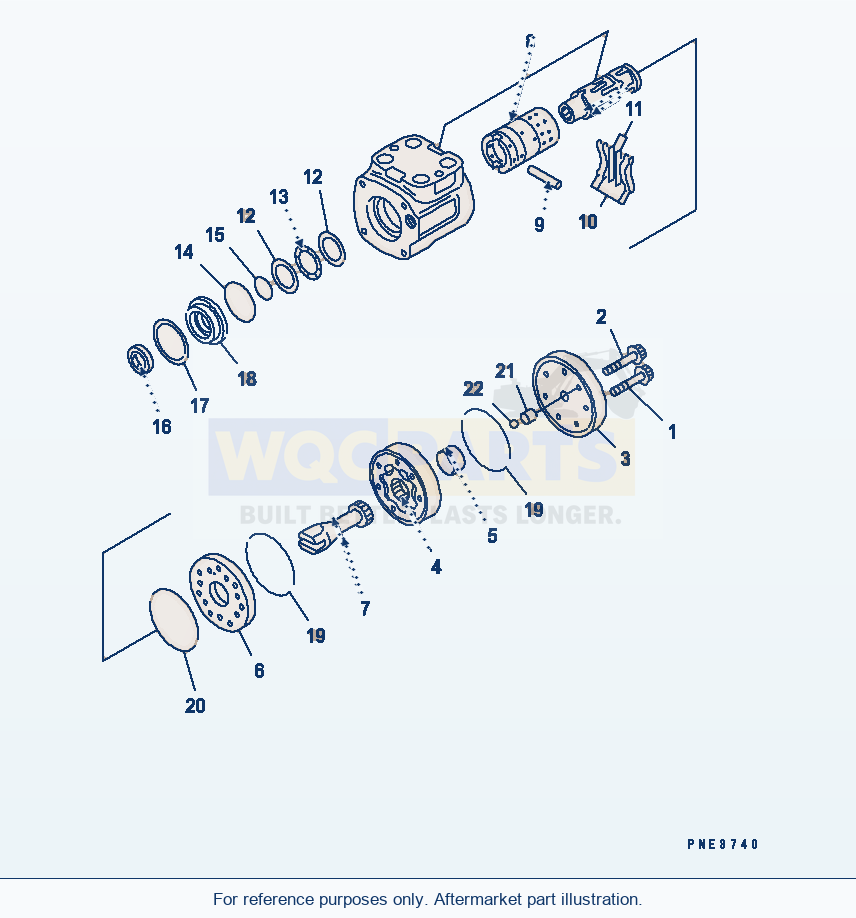 Komatsu WA470-5 Orbitrol Valve (Inner Parts) parts diagram