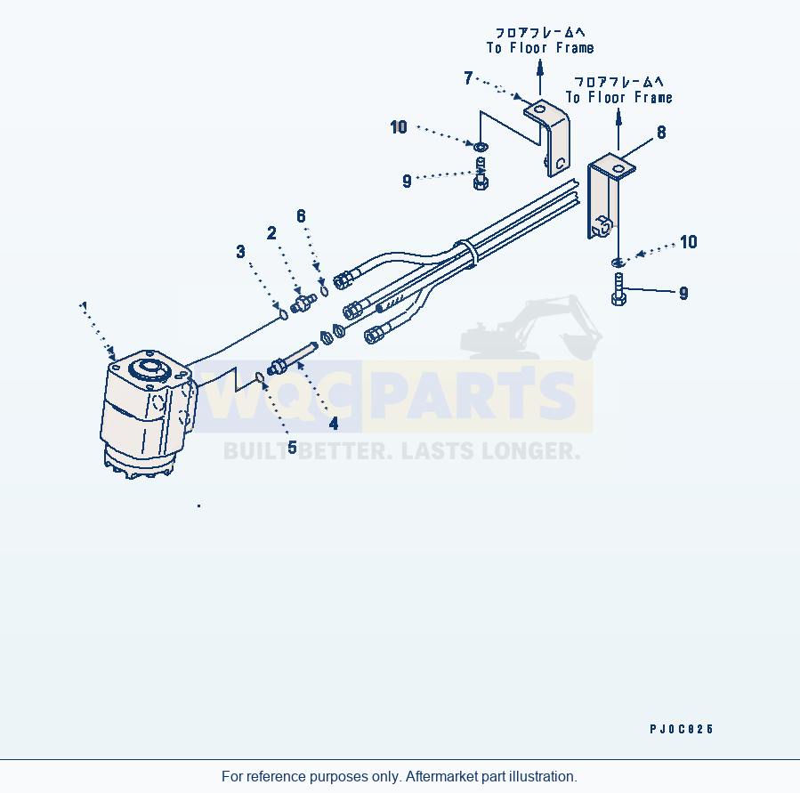 Komatsu WA470-5 Orbitrol Valve parts diagram