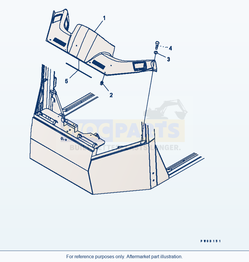 Komatsu WA470-5 Rops Cab (Cab Accesary) parts diagram