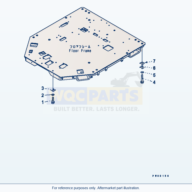 Komatsu WA470-5 Rops Cab (Mounting Parts) parts diagram