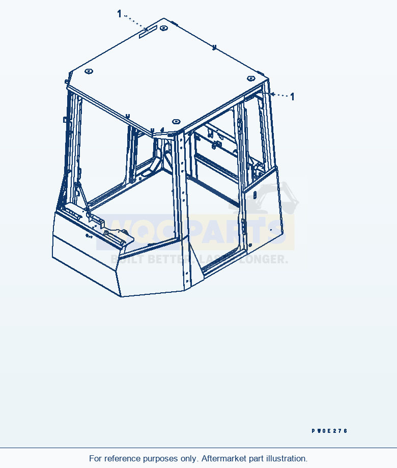 Komatsu WA470-5 Rops Cab (Plate) parts diagram