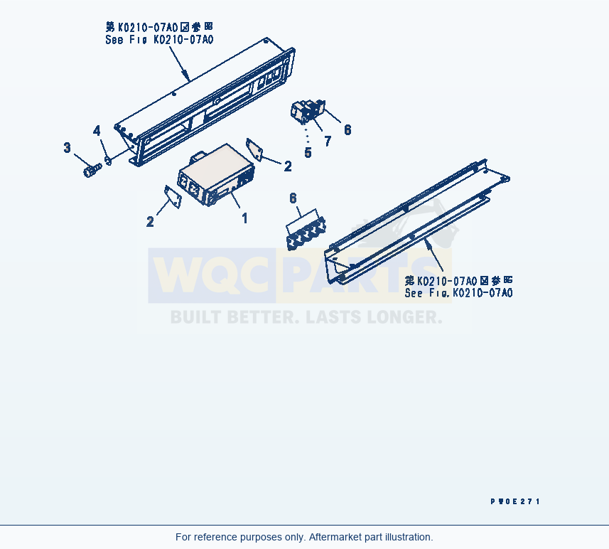 Komatsu WA470-5 Rops Cab (Radio) (For Beacon Lamp) parts diagram