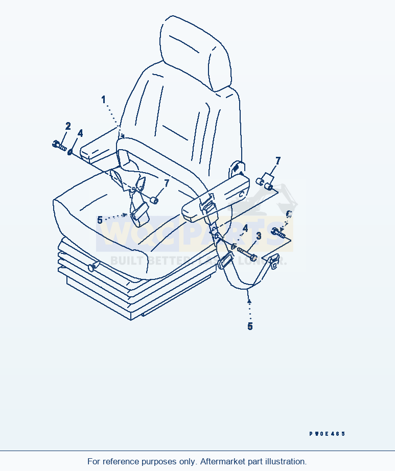 Komatsu WA470-5 Seat Belt (3 Inch) (Isring Hausen) parts diagram