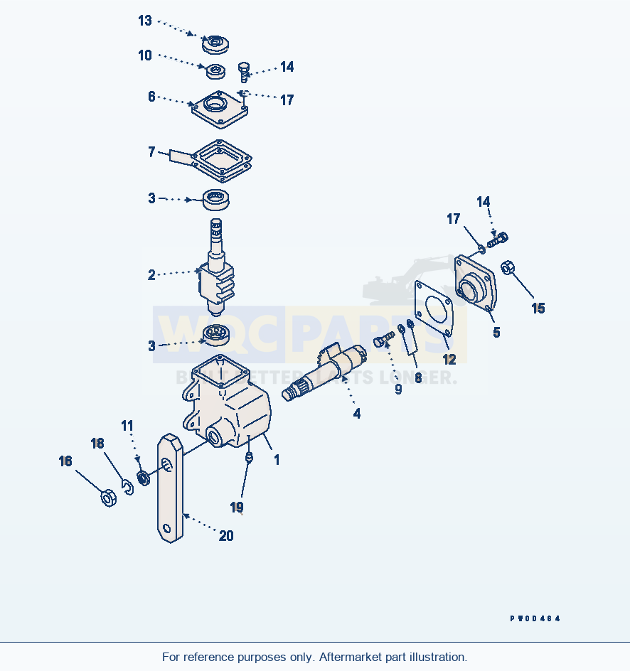 Komatsu WA470-5 Steering Wheel And Column (Gear) parts diagram