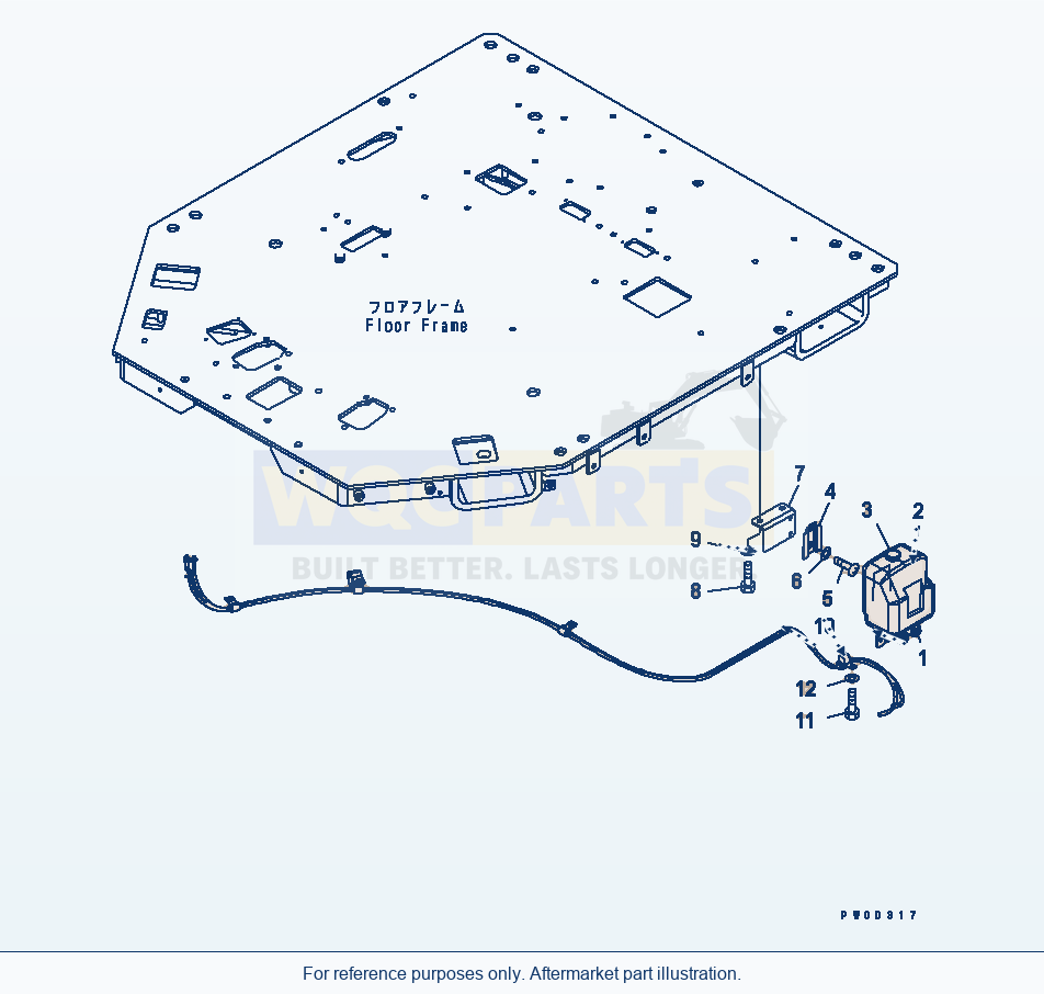 Komatsu WA470-5 Window Washer Serial 70001-UP parts diagram